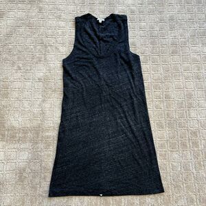 Standard James Perse Tank Dress Black Sz 3 Large Minimalist Casual Classic USA